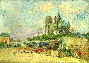 Albert Lebourg notre dame oil on canvas